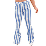 Fashion Striped Slim Fringe Flared Wholesale Pants