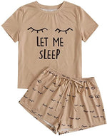 Cat Print Casual Short Sleeve Shorts Pajamas Homewear Set Wholesale Women'S Clothing