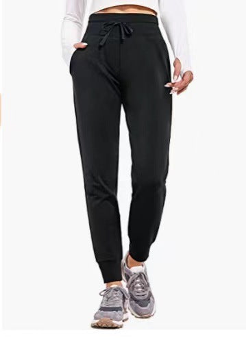 Casual Solid Color High Waist Yoga Drawstring Sweatpants Wholesale Leggings
