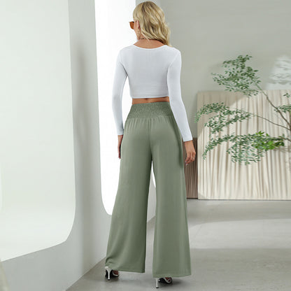 Fashion All-Match High Waist Wide-Leg Pants Casual Pants Wholesale Women'S Bottom