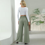 Fashion All-Match High Waist Wide-Leg Pants Casual Pants Wholesale Women'S Bottom