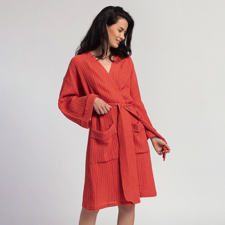 Casual Loose Long Sleeve Pocket Commuter Dress Wholesale Dresses