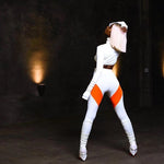 Colorblock Sexy Slim Rib Crop Tops & Leggings Sportswear Yoga Suit Wholesale Activewear Sets