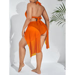 Wholesale Women'S Plus Size Clothing Cutout Halter Neck One Piece Swimsuit