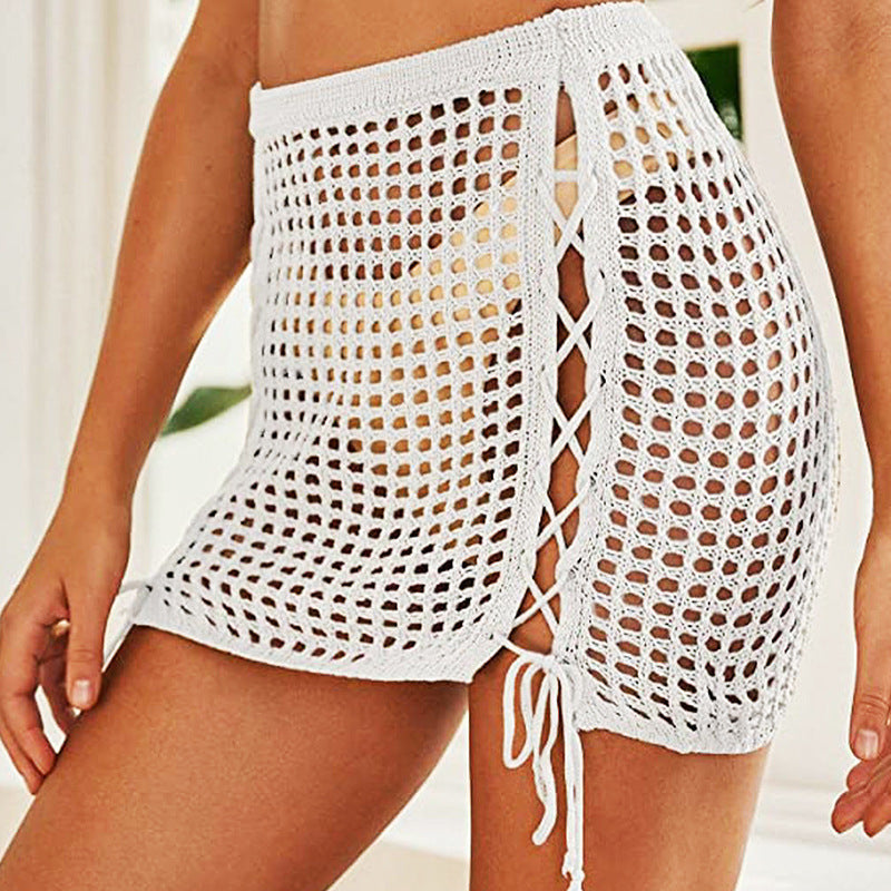 Sexy Knitted Cutout Beachwear Bikini Cover Up Wholesale Skirts