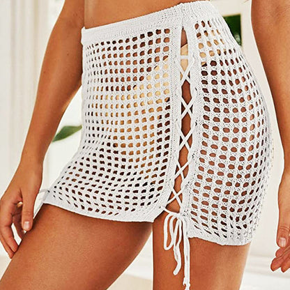 Sexy Knitted Cutout Beachwear Bikini Cover Up Wholesale Skirts