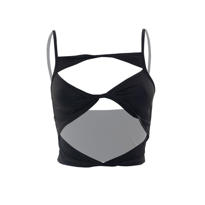 Sleeveless Hollow Navel Sexy Women Vests Wholesale Crop Tops