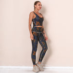 Tie Dye Print Sports Vests & Leggings Fitness Suits Workout Sets Wholesale Activewears