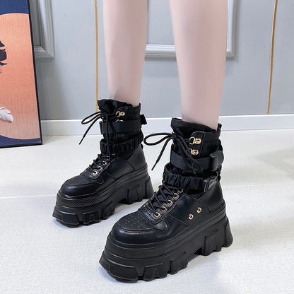 Cool Thick-Soled Heightened Locomotive Trendy Cool Martin Boots Wholesale Women'S Shoes