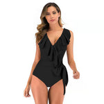 Flying Tie Triangle Sleeveless One-Piece Swimsuit Wholesale Women'S Clothing