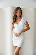 One Shoulder Panel Solid Color Sheath Elegant Gown Dress Wholesale Dresses