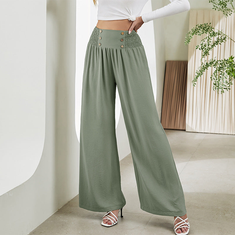 Fashion All-Match High Waist Wide-Leg Pants Casual Pants Wholesale Women'S Bottom