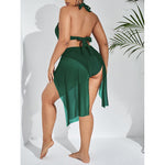 Wholesale Women'S Plus Size Clothing Cutout Halter Neck One Piece Swimsuit