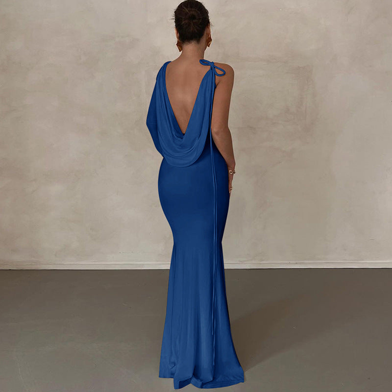 Temperament And Elegant One-Shoulder Party Two-Wear Fishtail Dress Wholesale Dresses