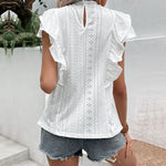 Fashion White Casual T-Shirt Tank Top Wholesale Womens Tops