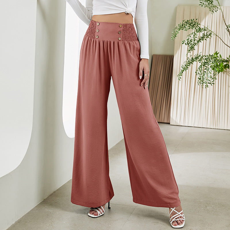 Fashion All-Match High Waist Wide-Leg Pants Casual Pants Wholesale Women'S Bottom