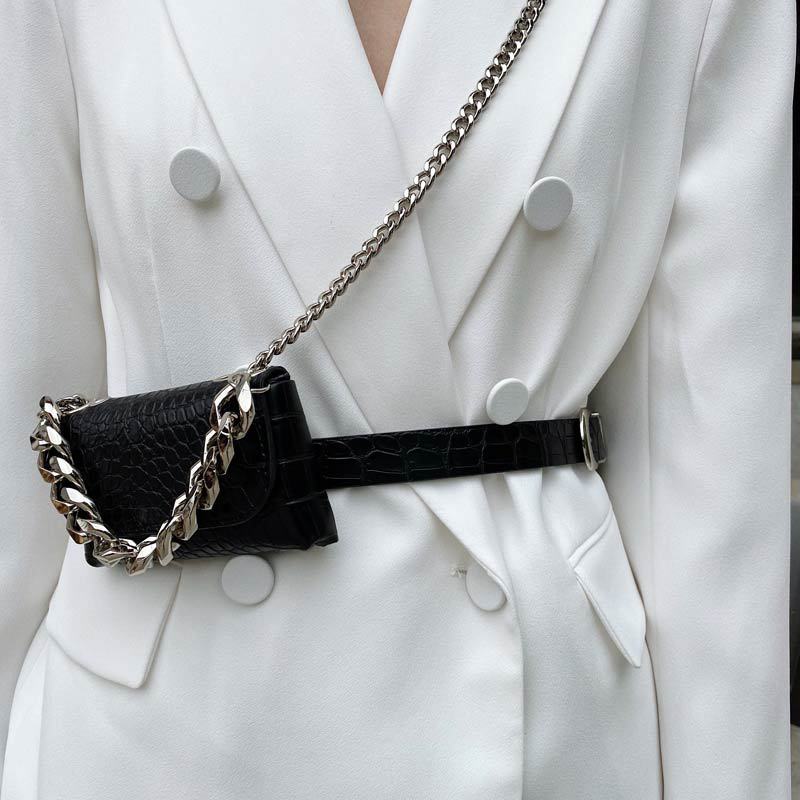 Mini Waist-Bag Thick Chain Hand-Held Messenger Bag Wholesale Women Bags