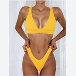 Solid Color Sexy Wholesale Bikini Sets for Women Summer