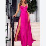 Sexy Solid Color Suspender Evening Dress With Padded Wholesale Maxi Dresses