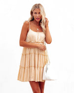 Plaid Temperament Casual Holiday Swing Sling Dress Wholesale Dresses