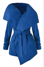 Xmas Surplice Collar Wholesale Asymmetrical Coat For Women
