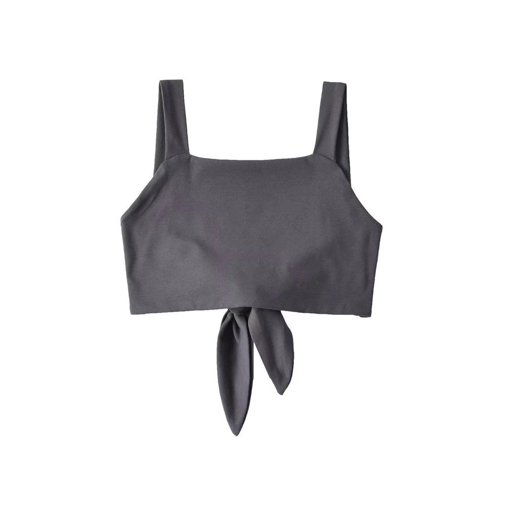 Strappy Solid Color Backless Sexy Suspenders Wholesale Womens Tops