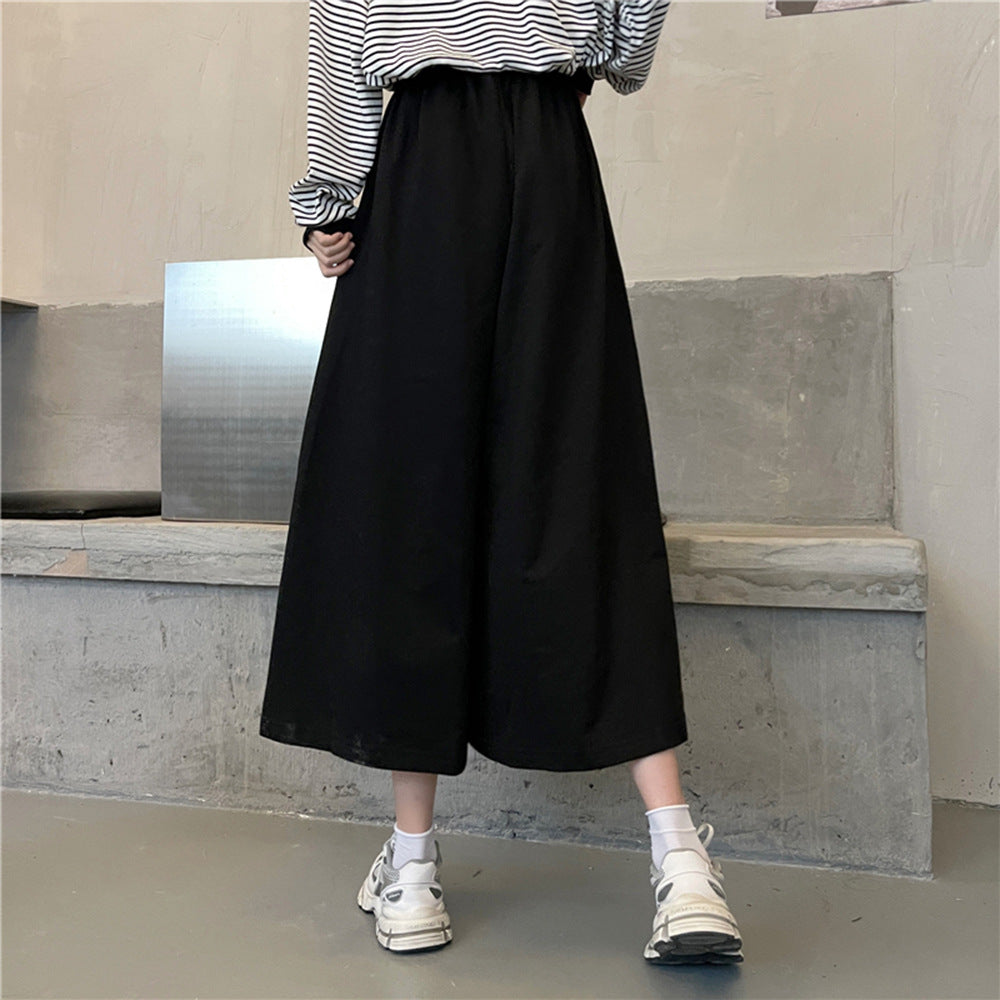 Women Loose Three-Quarter Drawstring Wide Leg Casual Pants Wholesale Clothing Vendors