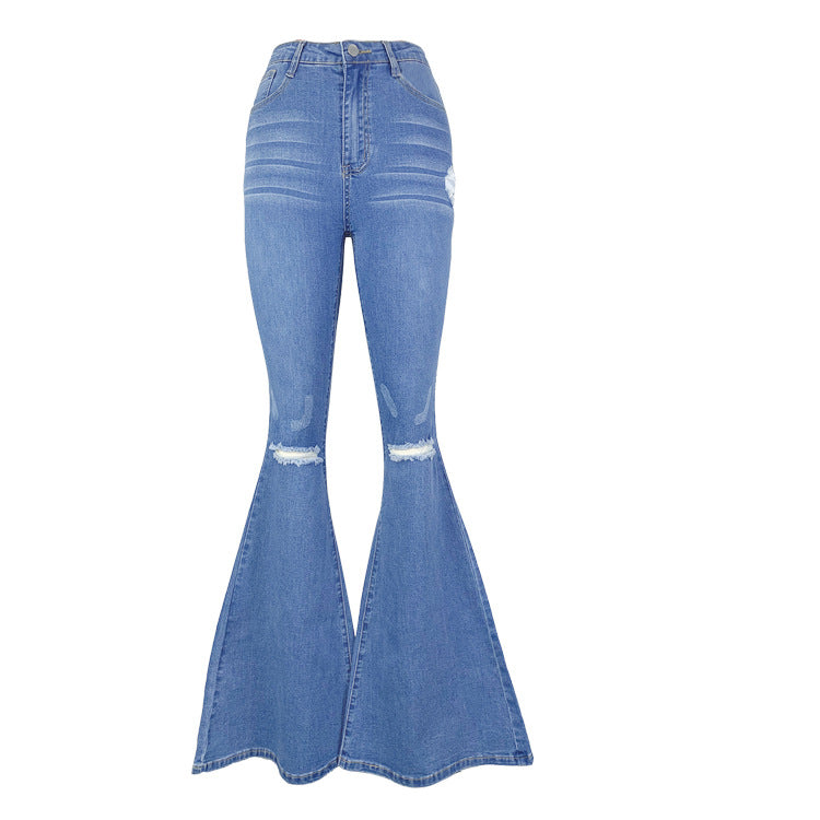 Bell Bottom Jeans High Waisted Ripped Skinny Classic Flare Wholesale Jean Pants for Women
