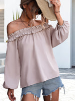Sexy Solid Color One Shoulder Shirts Wholesale Womens Tops