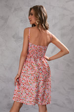 Printed Sundresses Nipped Waist Casual Resort Slip Dress Summer Wholesale Dresses