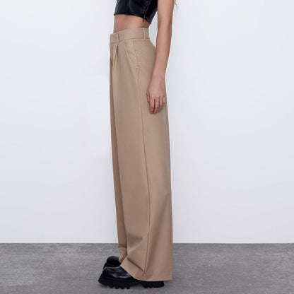 Women'S Straight Pants Drape Casual Wide Leg Trouser Wholesale Pants