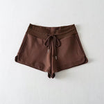 Casual Drawstring Shorts High Waist Solid Color Slim Wholesale Womens Shorts