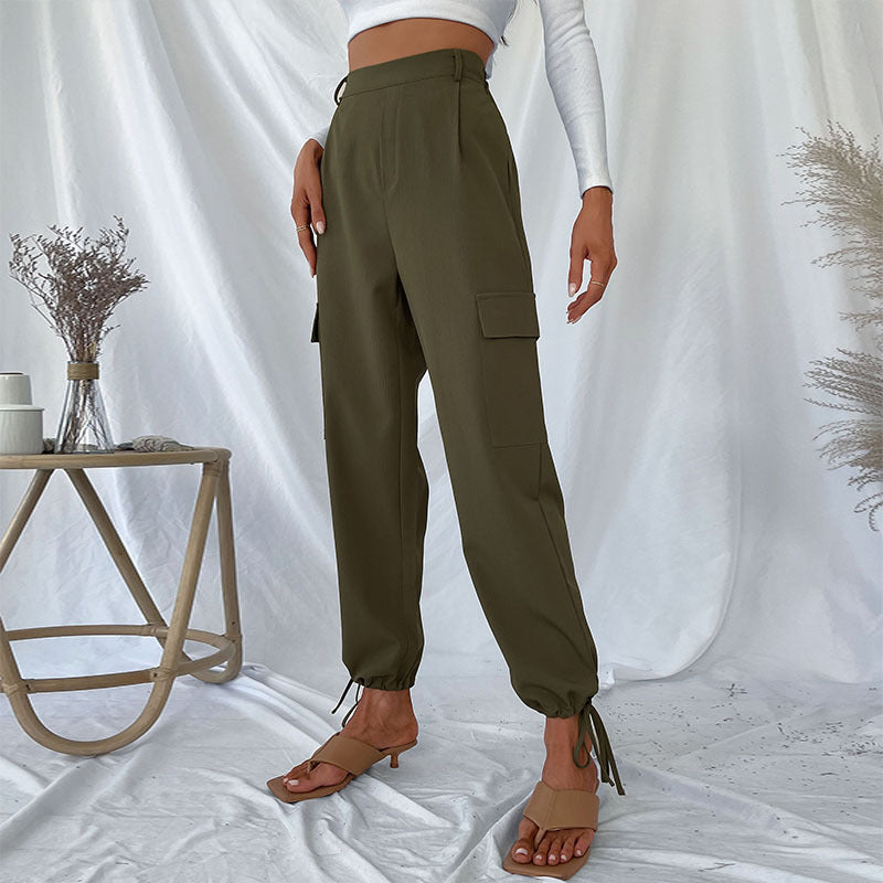 Women'S Overall Drawstring Pants Wholesale Trousers