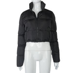 Fashion Warm Standing Collar Long Sleeve Short Down Jacket Wholesale Coats