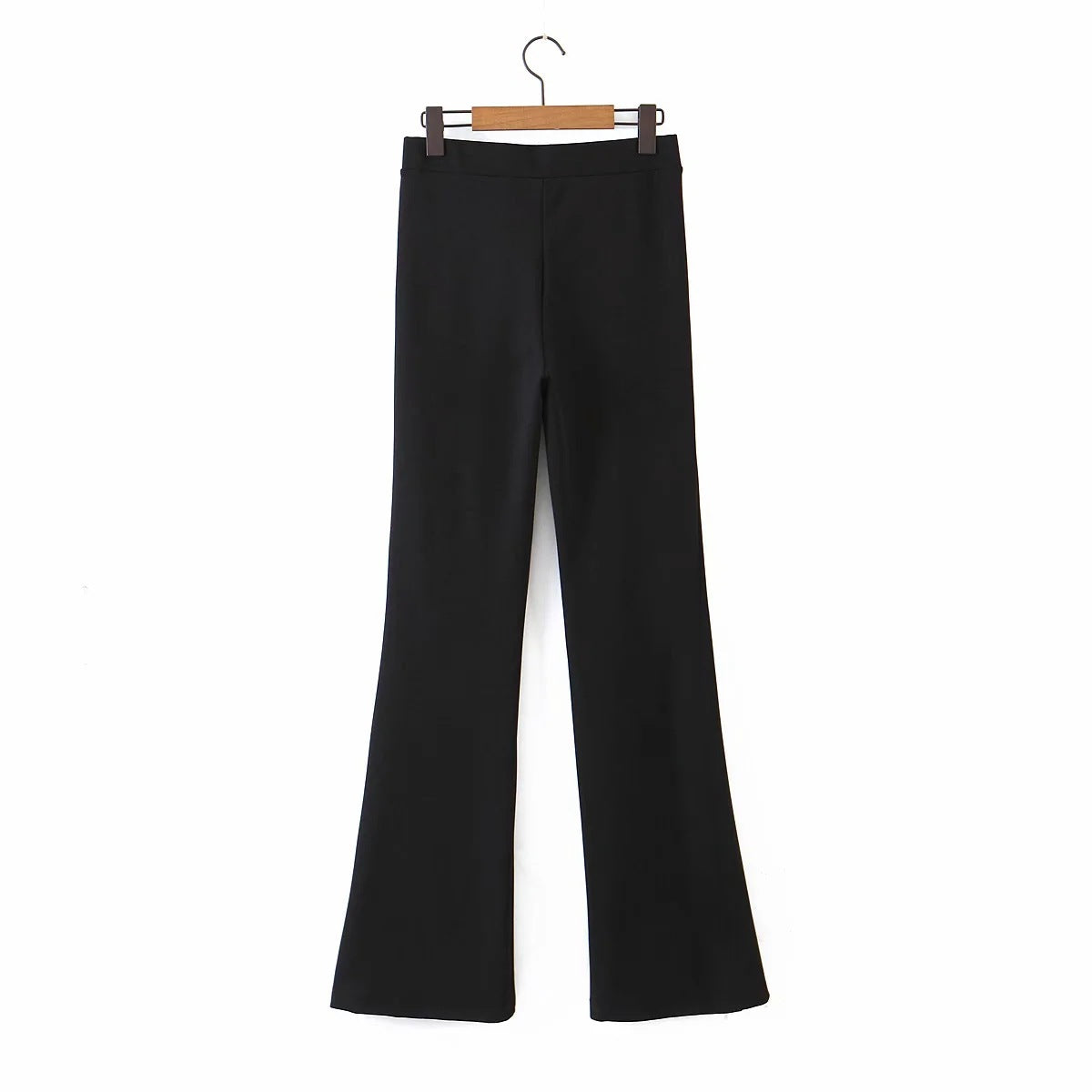 Slim Casual Mopping Solid Color Tall Waist Flared Pants Wholesale Women Bottoms