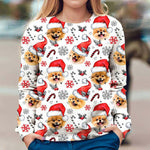 Christmas Printed Round Neck Long Sleeve Casual Blouses Wholesale Women Top