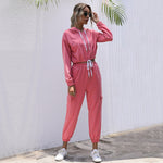 Solid Wholesale Tracksuits Casual Two Piece Outfits Sport Wearing
