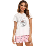 2pcs Homewear Sets Printed T Shirts & Shorts Women'S Pajamas Suits Wholesale Loungewear