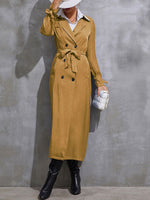 Solid Color Fashion Mid-Length Trench Coat Wholesale Coats And Jackets