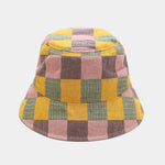 Fashion Plaid Fisherman Hats Casual Seaside Sunshade Holiday Foldable Women Wholesale Hats