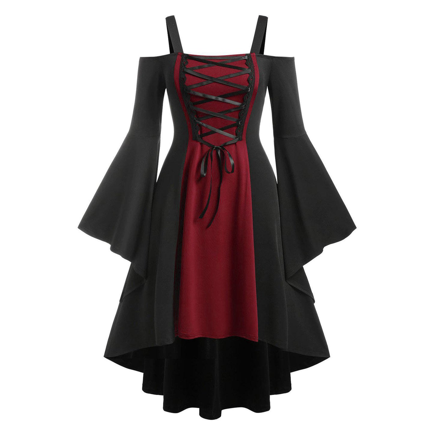 Halloween Series Sexy Slip Trumpet Sleeve Straps Dress Off-Shoulder Swing Wholesale Dresses