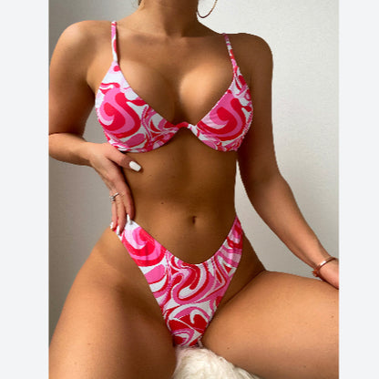 Print Sexy Low Cut Wholesale Bikinis For Women Summer