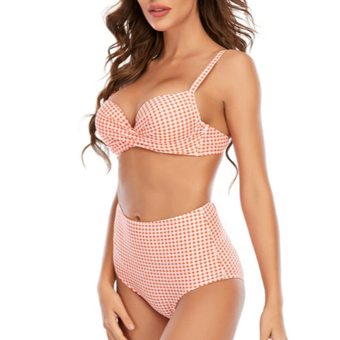 High Waist Sexy Two Piece Sets Bikinis Women Wholesale Swimsuit Summer