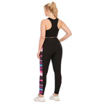 Curvy Fitness Yoga Suits Sport Bra & Leggings Striped Print Womens Workout Clothes Plus Size Two Piece Sets Wholesale
