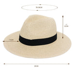 Fashion Straw Hat Square Buckle Foldable Sunscreen Outdoor Beach Resort Wholesale Hat