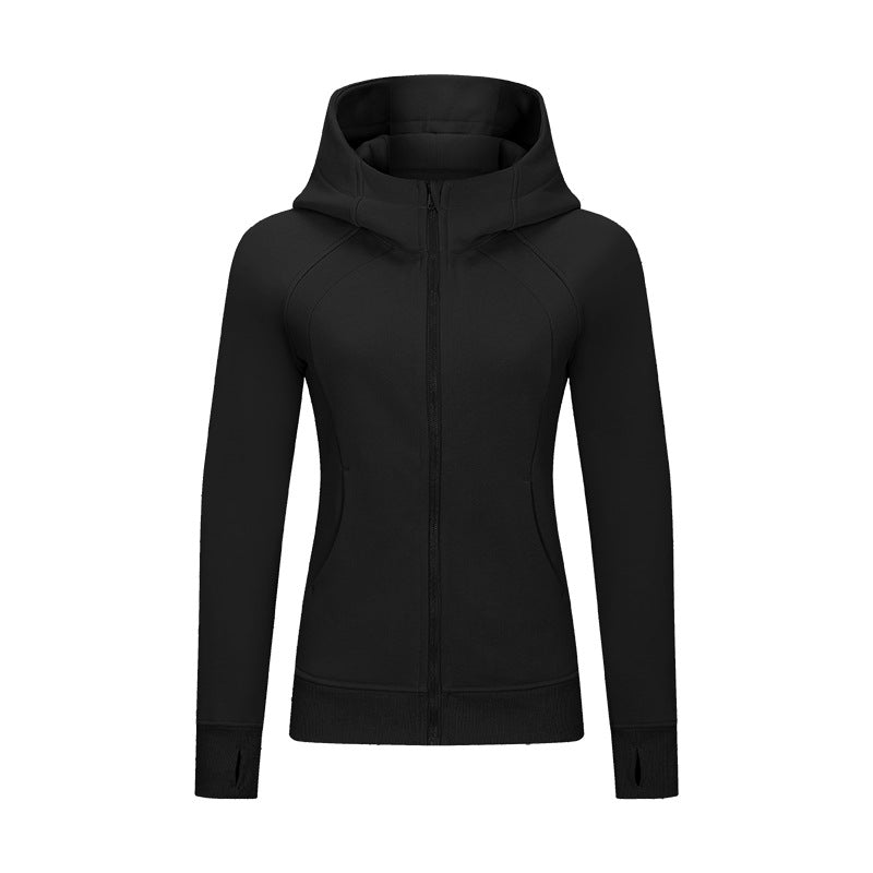 Slim Running Zipper Long Sleeve Fitness Hooded Jacket Wholesale Worktout Coats