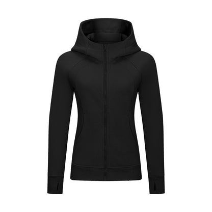 Slim Running Zipper Long Sleeve Fitness Hooded Jacket Wholesale Worktout Coats