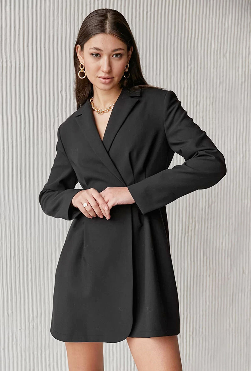 Long-Sleeved Commuter Slim Fit Short Suit Skirt Dress Wholesale Dresses