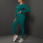 Sports Tops & Tight Buttocks Leggings Seamless Yoga Suits Wholesale Activewear Sets