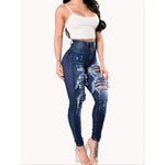 Fashion Micro-Stretch Ripped Stretch Denim Small Foot Pants Wholesale Jeans